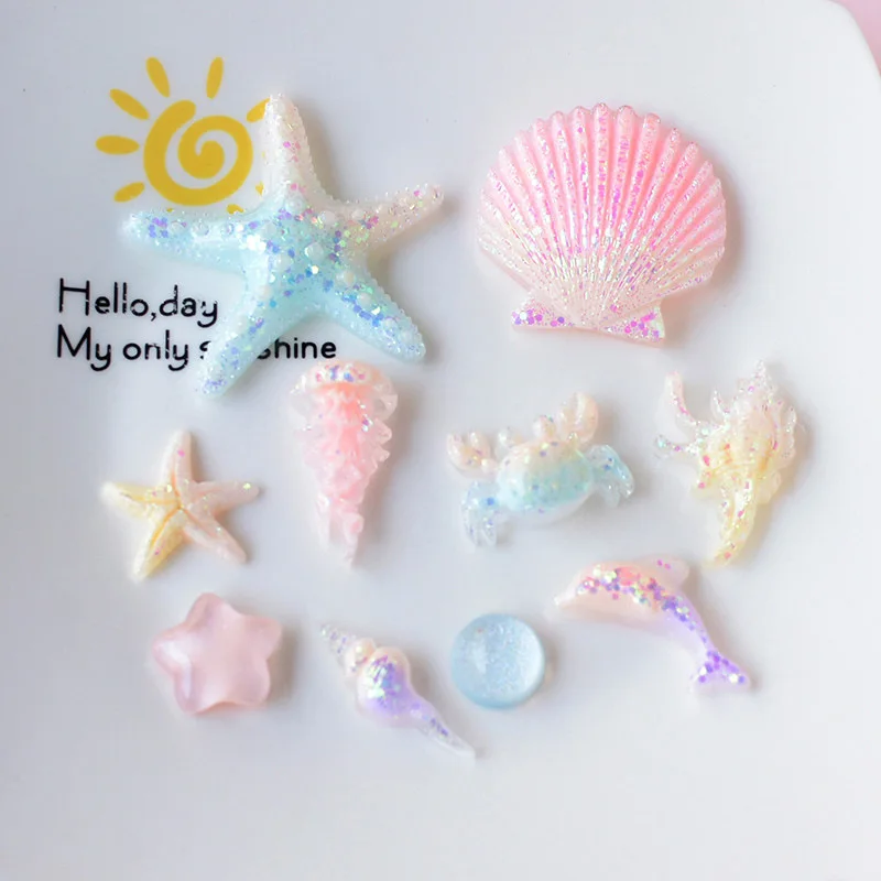 Fresh Marine Style Glow in The Dark Starfish Shell Conch Hol