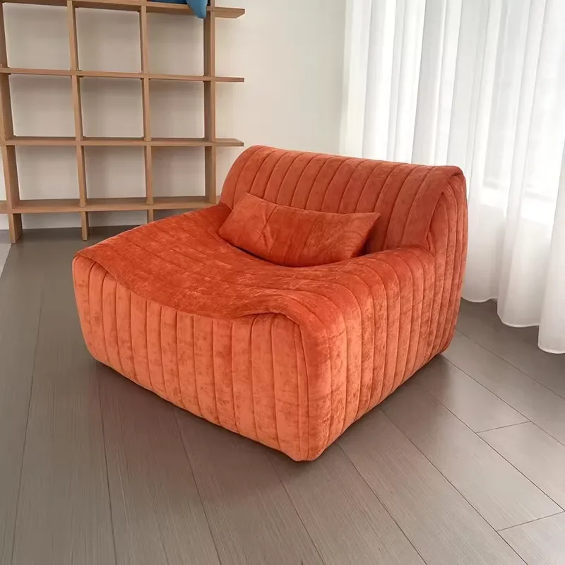 Vacuum Compressed Sofa Set Furniture Living Room Morden Retro Velvet Fabric Tufted Lazy Two Seater Corduroy Sofa