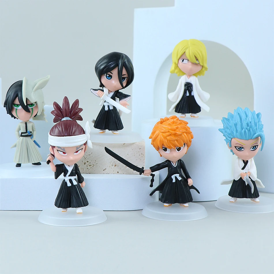 2Set Wholesale BLEACH Action Figure Cool Cute Anime Figure Toy Doll Model Desk Decoration For Kid Birthday Gifts