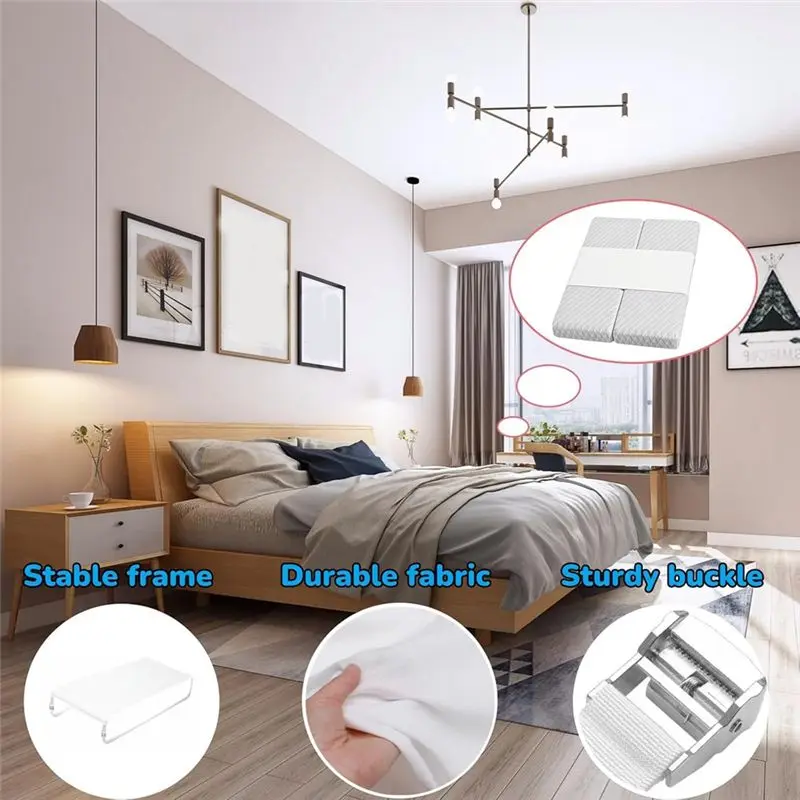 TFTP-Split King Gap Filler Long Bed Converter With Metal Button And Fixing Straps, Bed Bridge Twin To King For Adjustable Bed