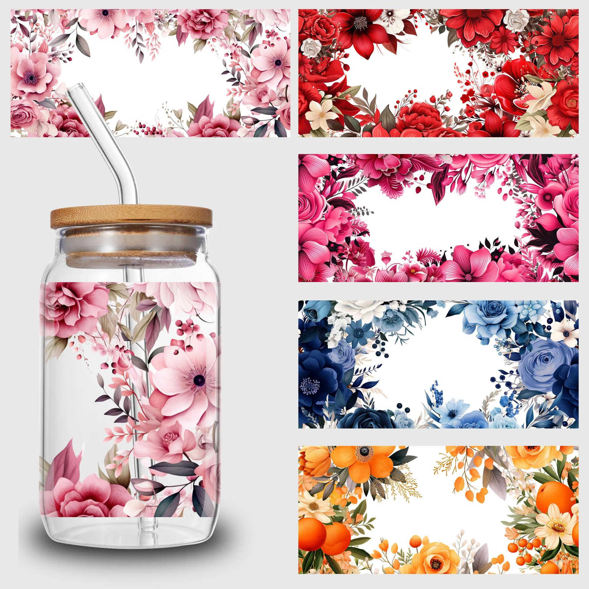 5 Sheets Flowers Uv… - image