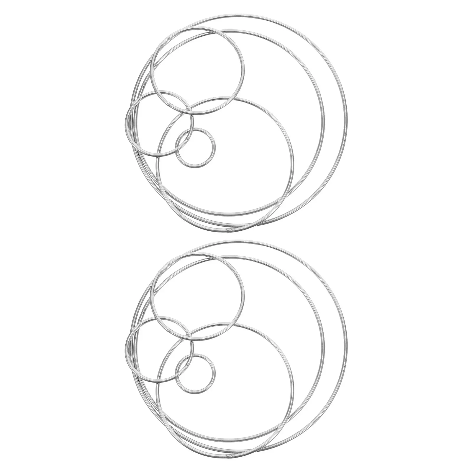 

12 шт. металлических круглых колец из нержавеющей стали 304 для изготовления ловцов снов, макраме, DIY-проектов, венков и других поделок