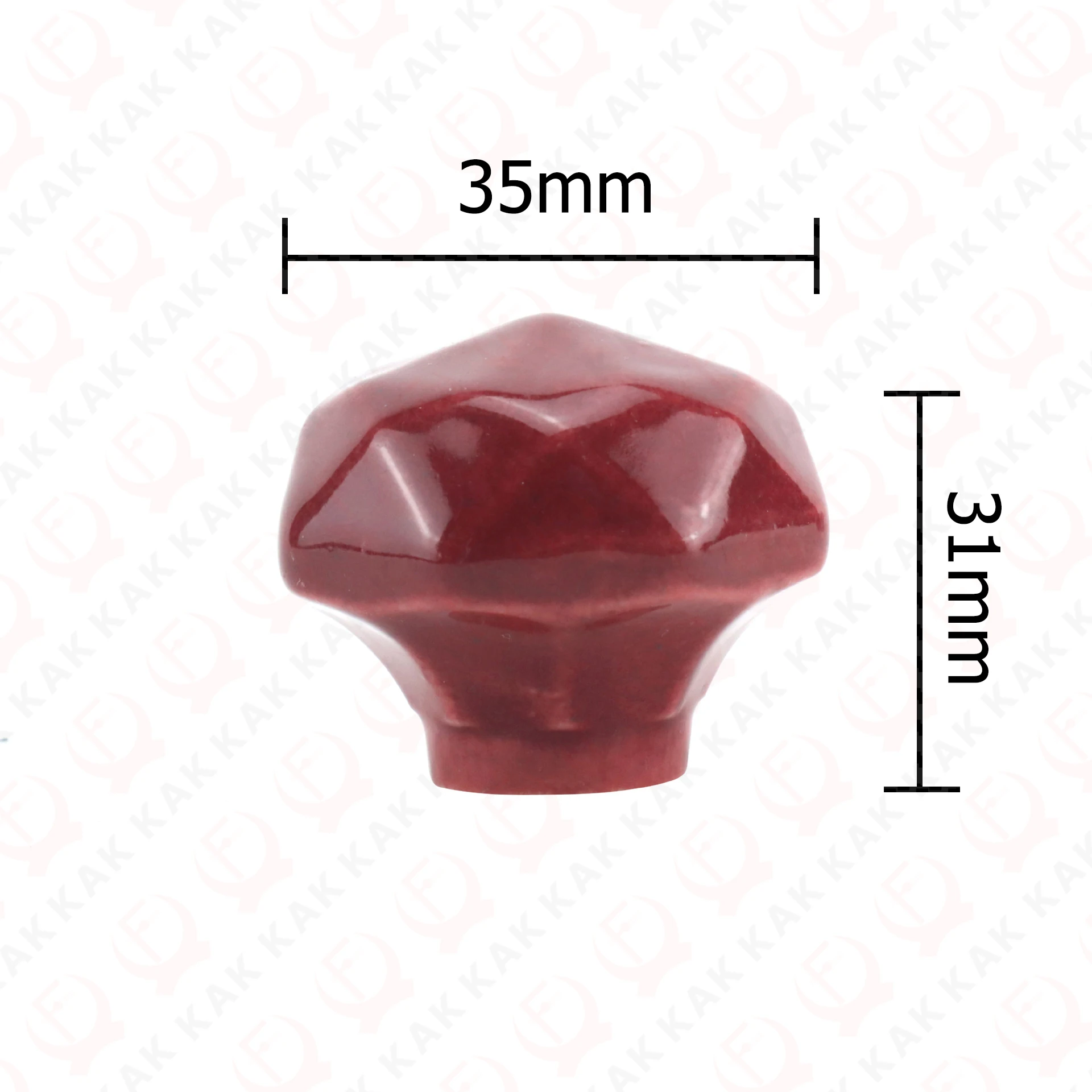 KAK 35mm Színes Agyagművesség szekrény knobs majd kezeli Ruby Gyémánt konyhai kezelni Rajzoló knobs számára gyerekeknek szoba Bútor Vásárú