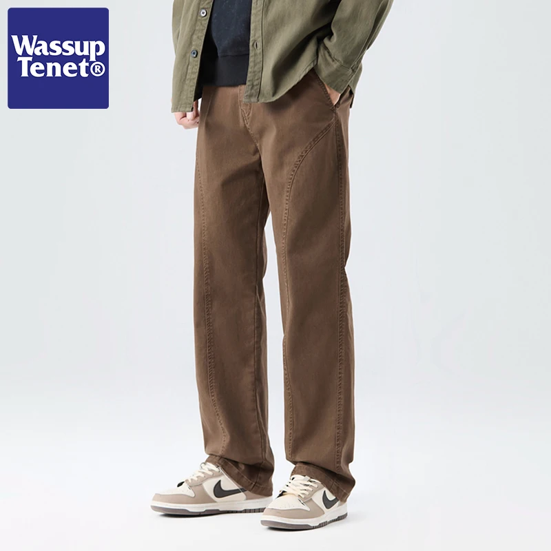 

Wassup Tenet Vintage Hong Kong Sle Men's Casual Pants Straight Leg Workwear Autumn High Street Cool Versatile Long Trousers