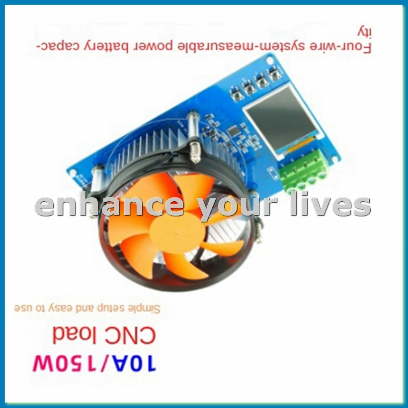 

150 Вт 4-проводной тестер емкости аккумулятора 1,77-дюймовый цветной TFT-экран с ЧПУ, электронный тестер разряда нагрузки, вилка стандарта США-A23U