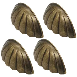 4 Pcs Shell Handles Drawer Pulls Vintage Dresser Knobs Cabinet Hardware Furniture Accessories Kitchen Wardrobe Door Pulls