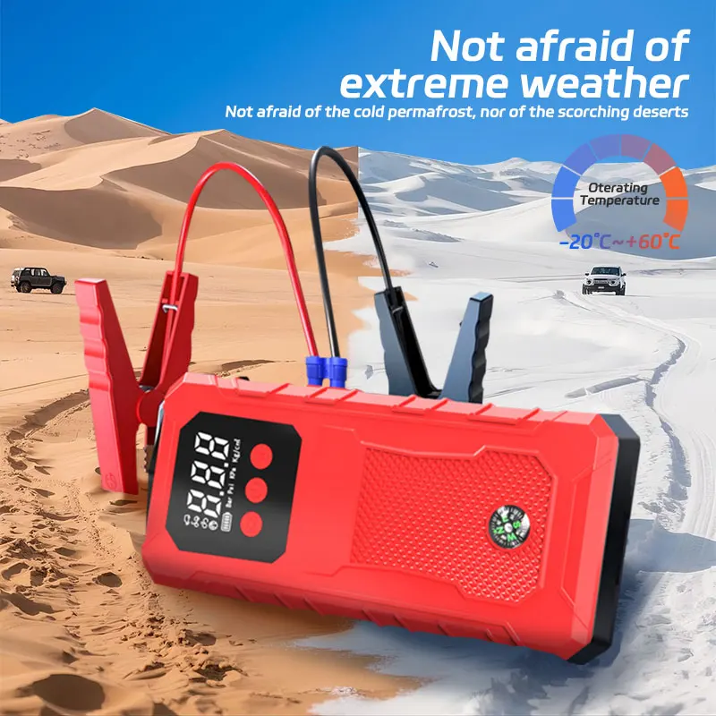 Power Bank Car Jump Starter Portable Car Battery Emergency Booster Wireless Charging 12V Auto Starting Device - Image 4