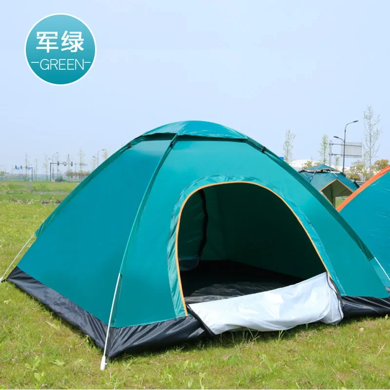 Automatic Tent Outdoor Camping Folding Fully Automatic Tent 1-4 People Beach Courtyard Simple Quick Opening Double