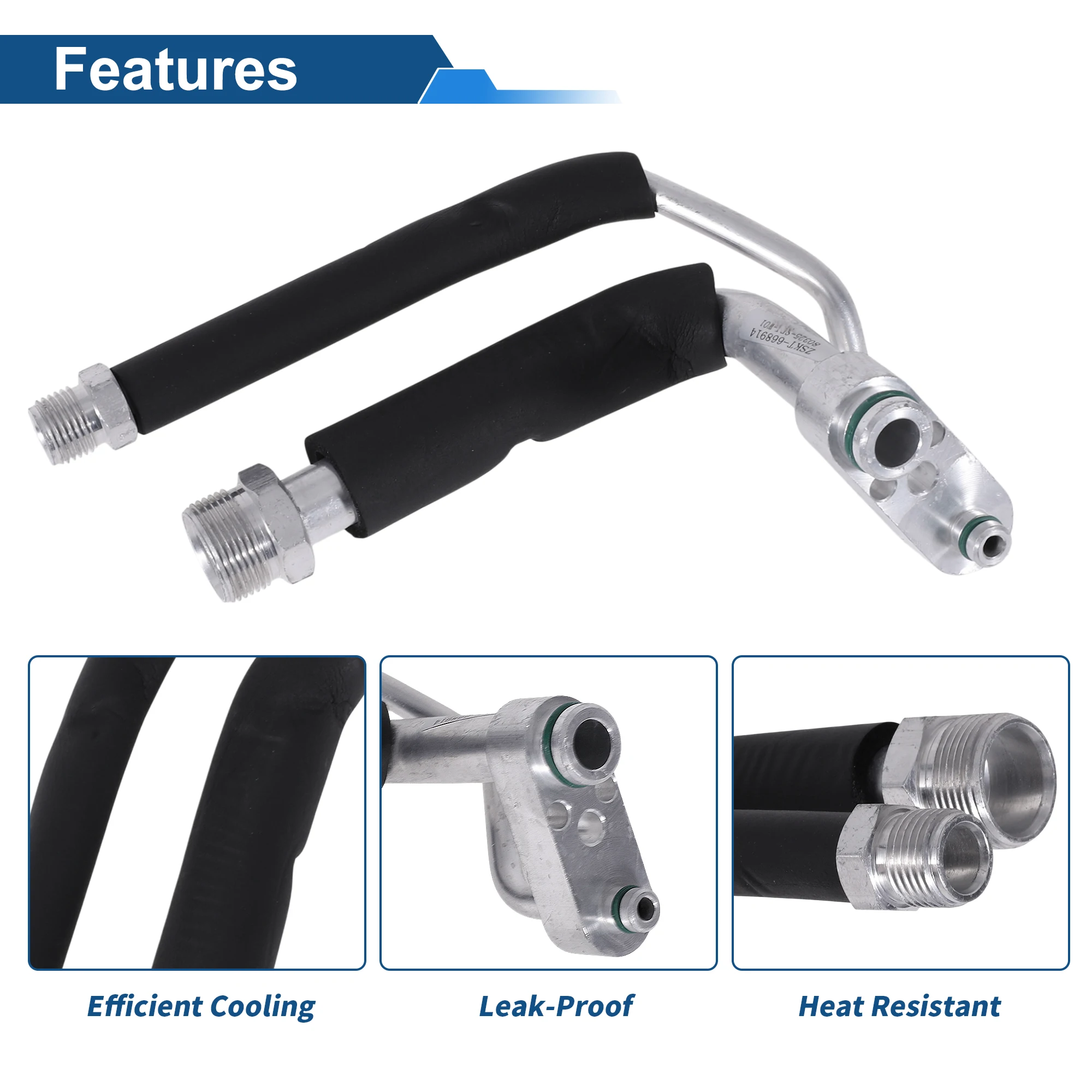 

UXCELL Шланг для жидкости хладагента кондиционера для Honda Odyssey 2005-2008, напорный шланг, линия трубы кондиционера No 80325SFJW01, резиновый ИК-шланг