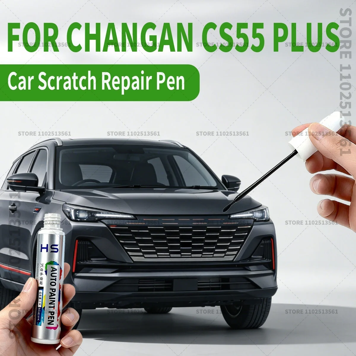 For Changan CS55 PLUS Paint Repair Pen Touch Up Scratch Remover DIY Car Accessories White 158 162 176 Gray Red C11 RF4 Black LC2