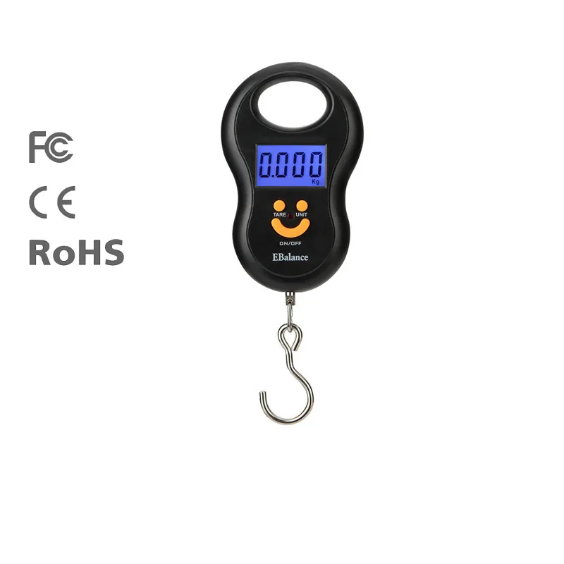 

20pcs Portable Mini Hand Luggage Scale 50kg Electronic Scale Express Scale Fishing Spring Gift Household Food Material Kg Scale