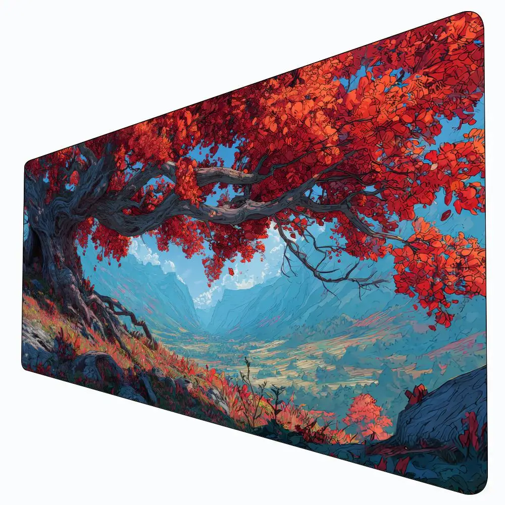 

Giant red maple tree MTG Playmat Magic Card Battle Mat Non-Slip Durable 35X60CM Commander playmat Board Game Mat for TCG