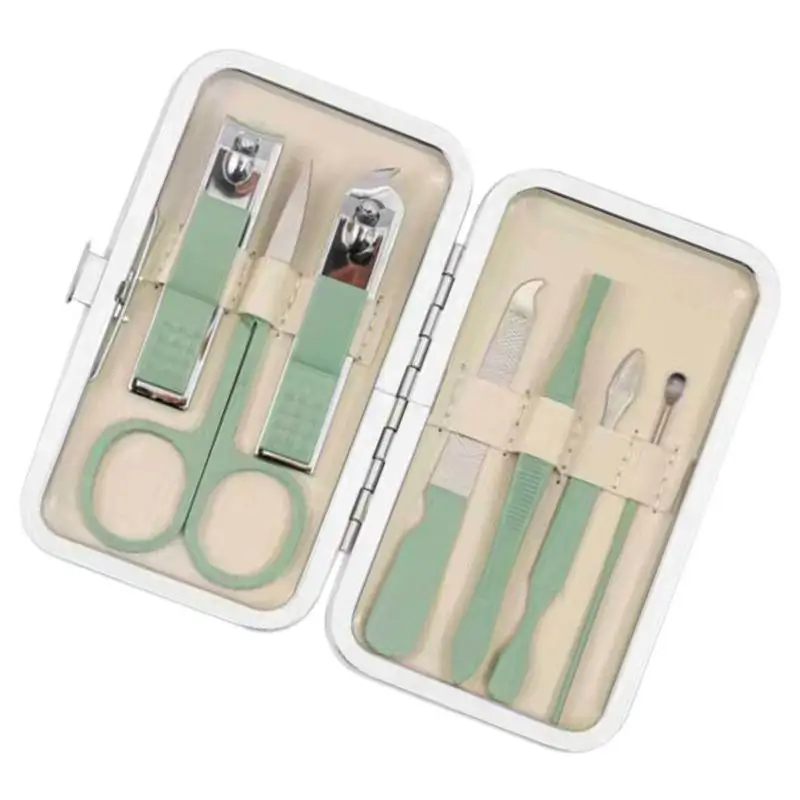 

Nail Clipper Set 7 Pieces Portable Stainless Steel Travel Nail Kit Nail Cutter Lightweight Nail Cleaning Kit Manicure Tools For