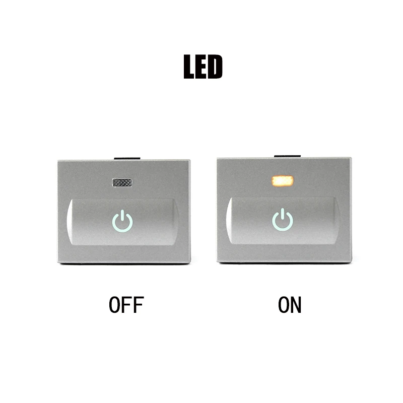 Silvery 12V Car LED BSM Electronic Dog Spotlights Radar parking Anti-sidesl Switch Button For Ford Focus 2 2004-2010 mk2 Transit