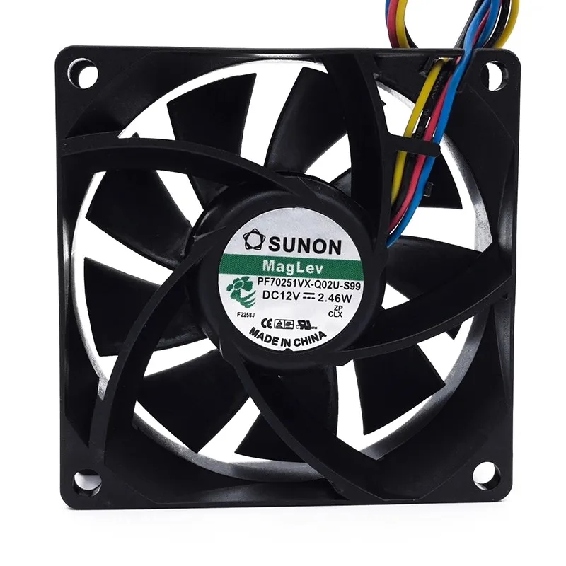 Original Cooler Fan for SUNON PF70251VX-Q02U-S99 12V 2.46W 7025 4 Wire PWM Cooling Fan 70 * 70 * 25mm