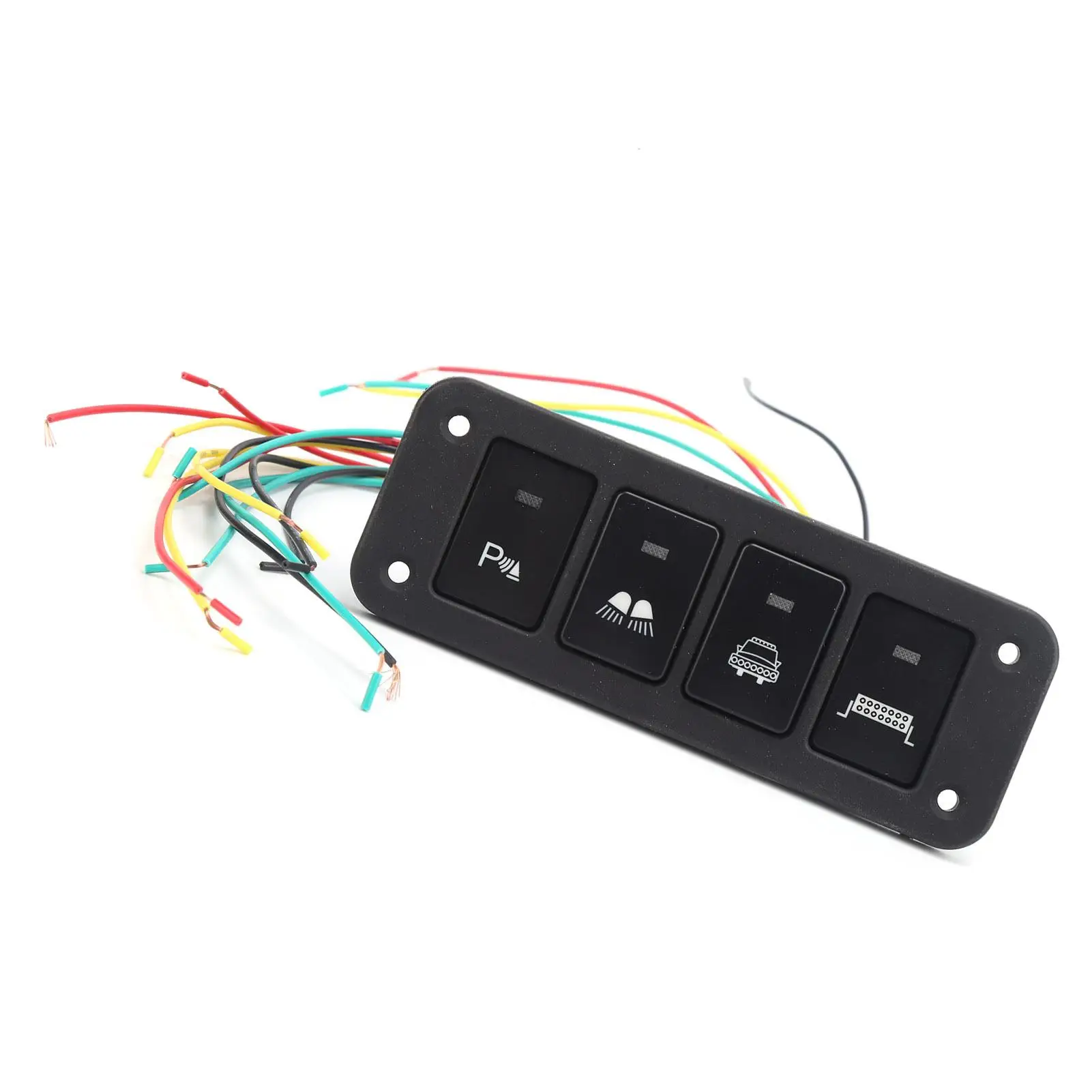 4 Gang Car Switch Panel for hailax - Light Bar, Headlight, Low Beam & Parking Control - 12V Automotive Accessory