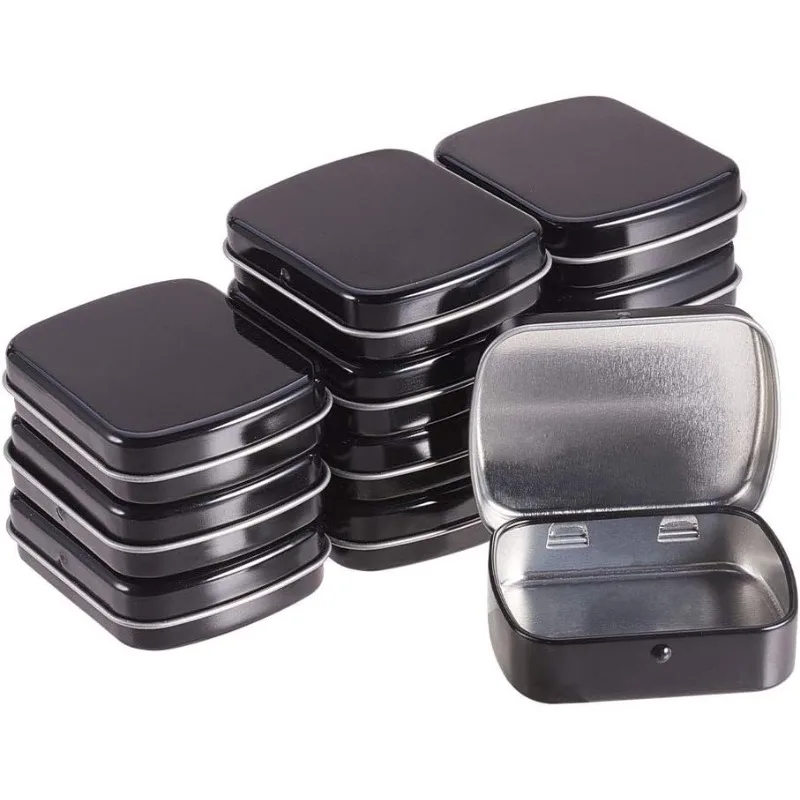 Why the 12-Pack 2.5x2x0.6 Black Rectangular Metal Hinged Tins Are the Best Tin Rectangular Box Solution for Crafters and Organizers