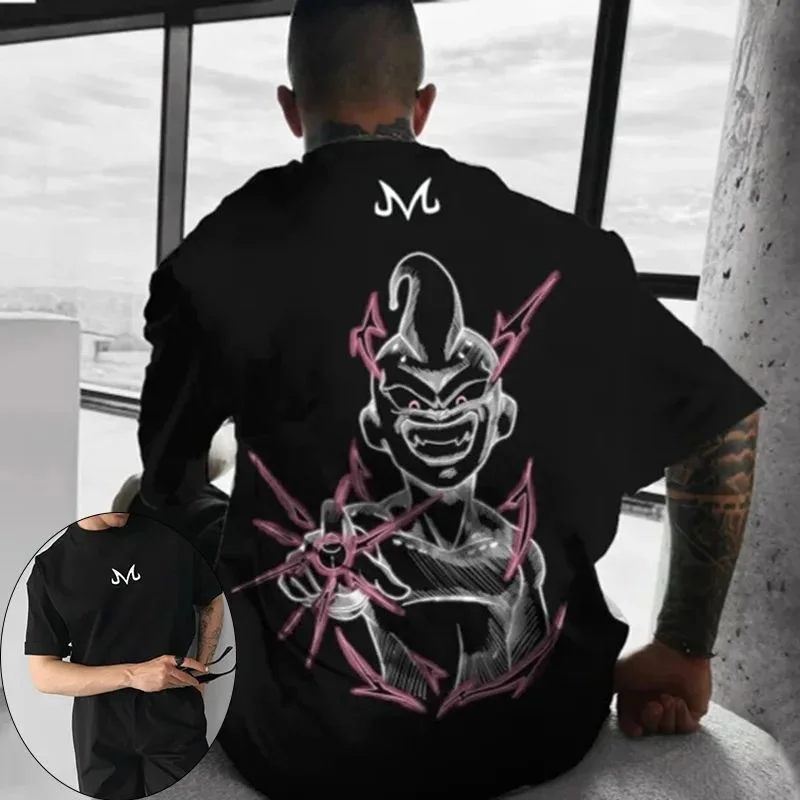 Camiseta gráfica de Anime Dragon Ball Majin Buu para hombre, camiseta de manga corta con diseño de personaje único para DBZ