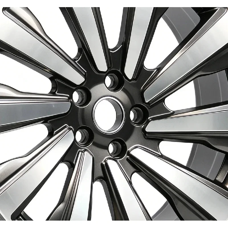 Wide‑Profile Gray Honeycomb‑Spoke Cast Deep Concave Wheels 17 Inch With Center Cap Explosion‑Proof Car Accessories