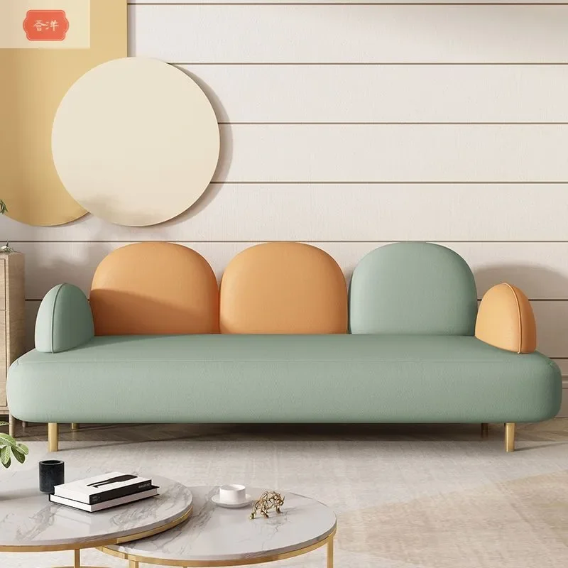 Small apartment Q Meng sofa, light luxury style simple modern technology cloth double three people leisure clothing n sstore