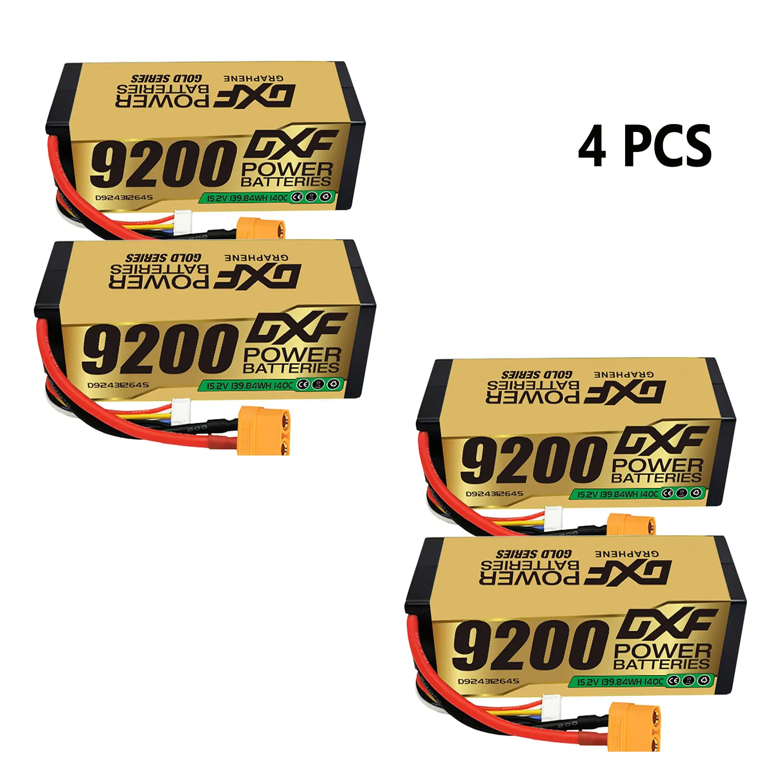 Batería LiPo 4S 14.8V 7000mAh 100C Con Conector EC5 – Alta Capacidad Y Durabilidad, Para Coches RC 1/8 Y 1/10, Drones Y Aviones