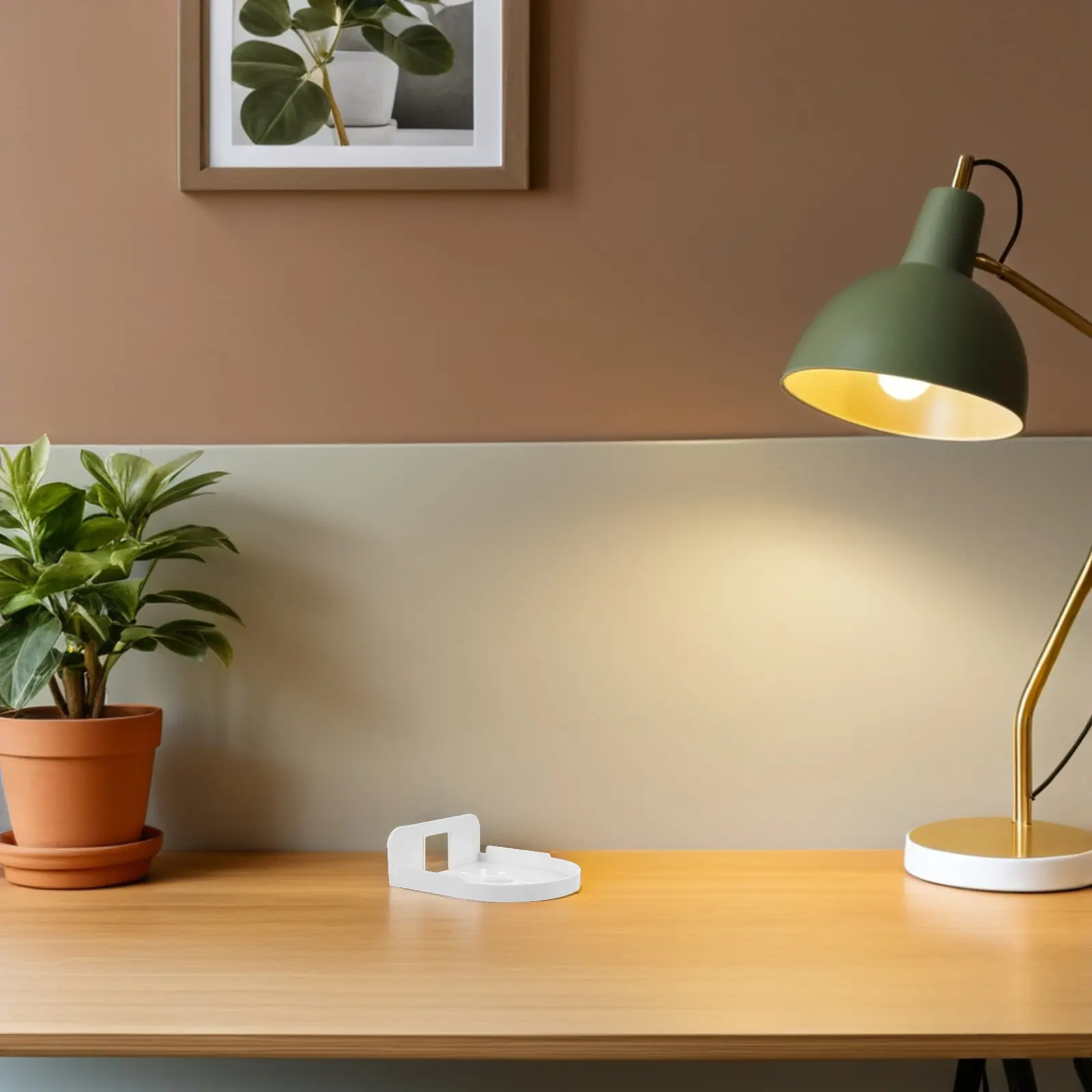 5Pcs Wall Bracket for Cameras White No-Punch Security Camera Mount Baby Monitor Wall Shelf Small Floating Shelf Speaker Stand