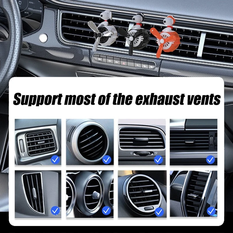 スヌーピー車の芳香剤アニメ漫画パイロットアロマセラピープロペラアウトレットベント芳香剤香水車のインテリア装飾ギフト