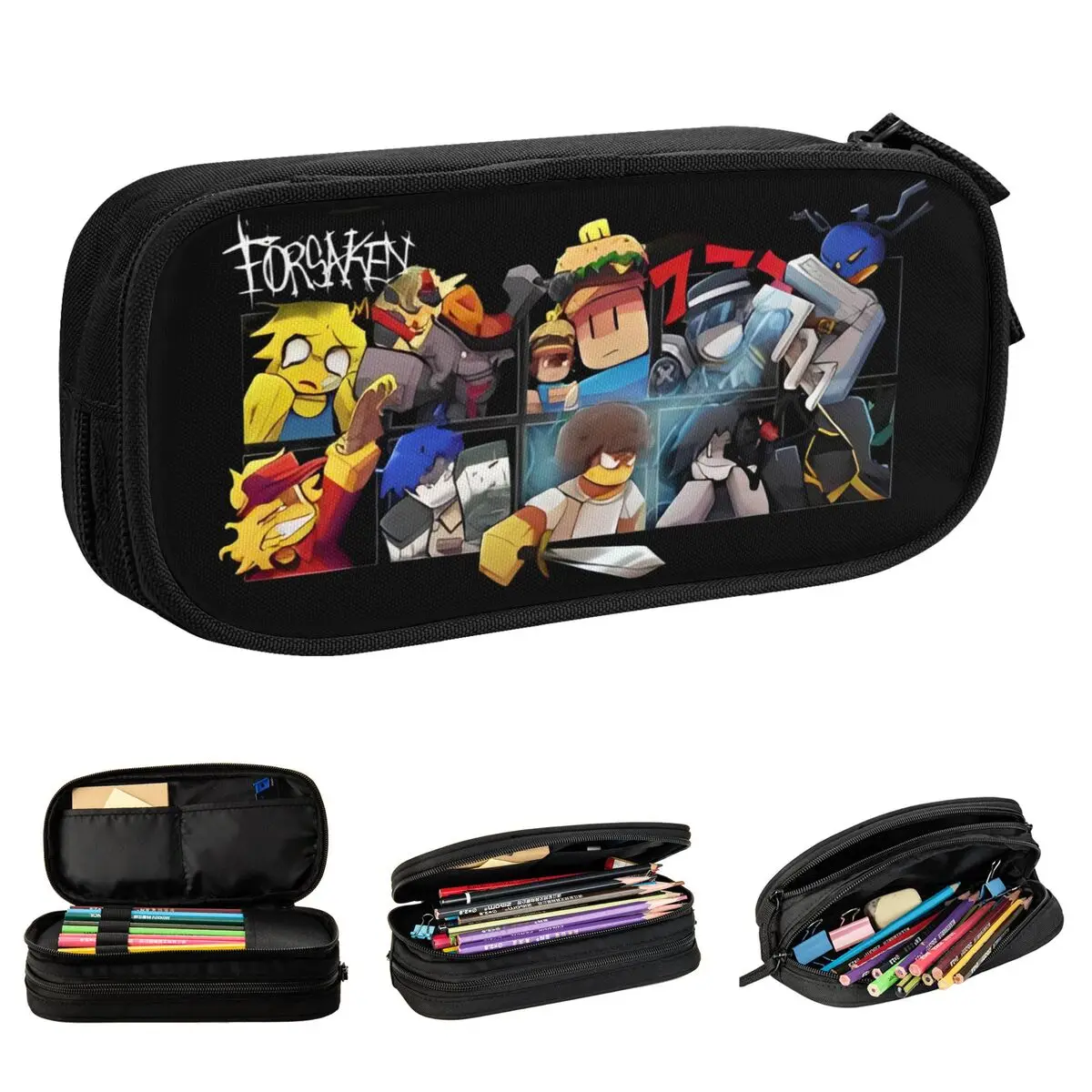 

Forsaken Games Pencil Cases Lovely Pen Pencil Bags Girls Boys Big Capacity Students School Zipper Pencilcases