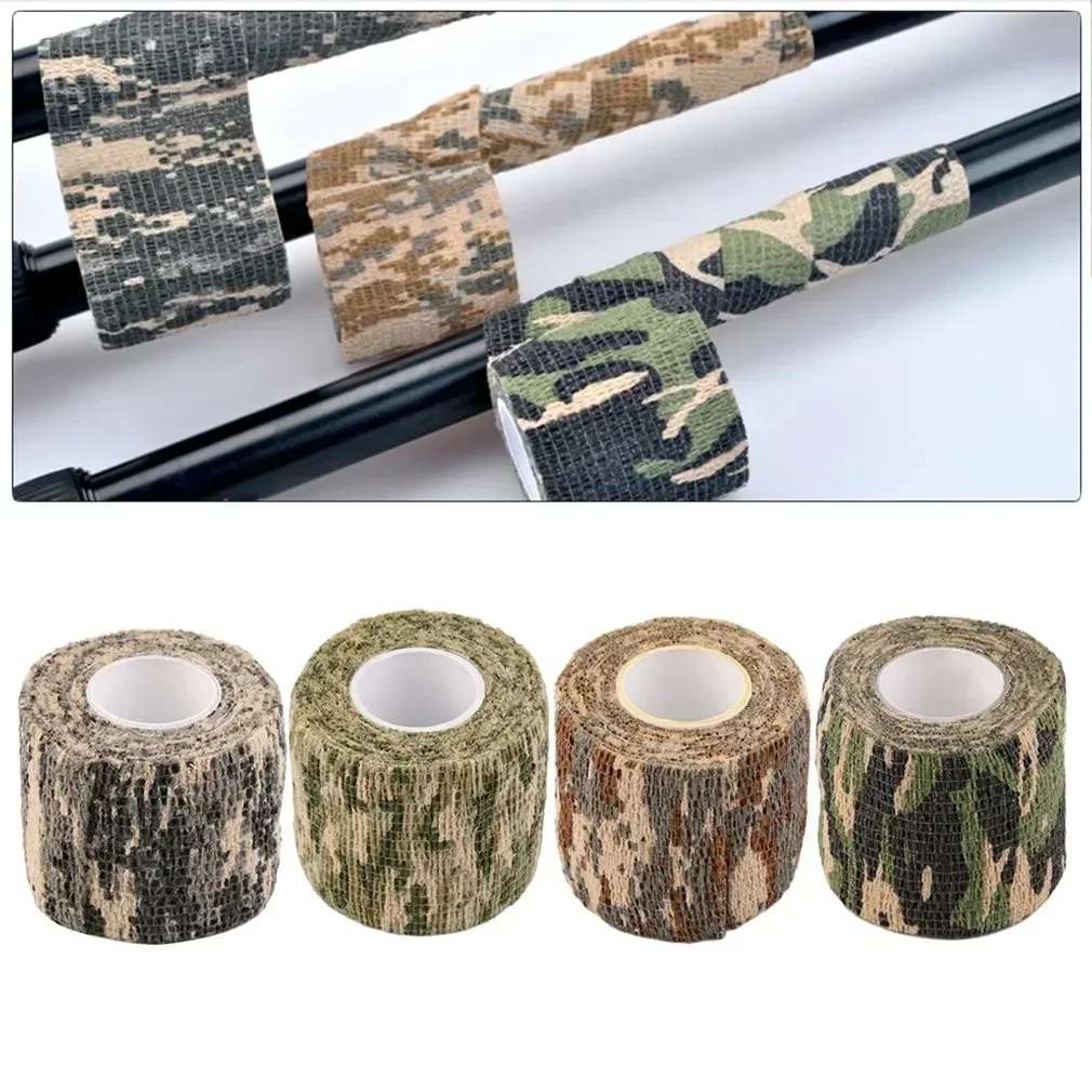 1pc Camouflage Invisible Tape Camo Form Reusable Self Cling Camo Hunting Ri Fle Fabric Tape Wrap Outdoor Camping Accessories