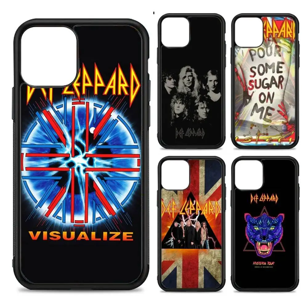 Hot Rock Band D-Def Leppard For IPhone 11 12 13 14 15 16 17 Pro Max Plus TPU+PC Shockproof Back Phone Cases