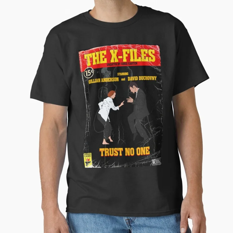 

Pulp Fiction 1104 Vintage Sci fi tv series The X Files Trust No One Gift t shirt Retro Alien movie Graphic clothes