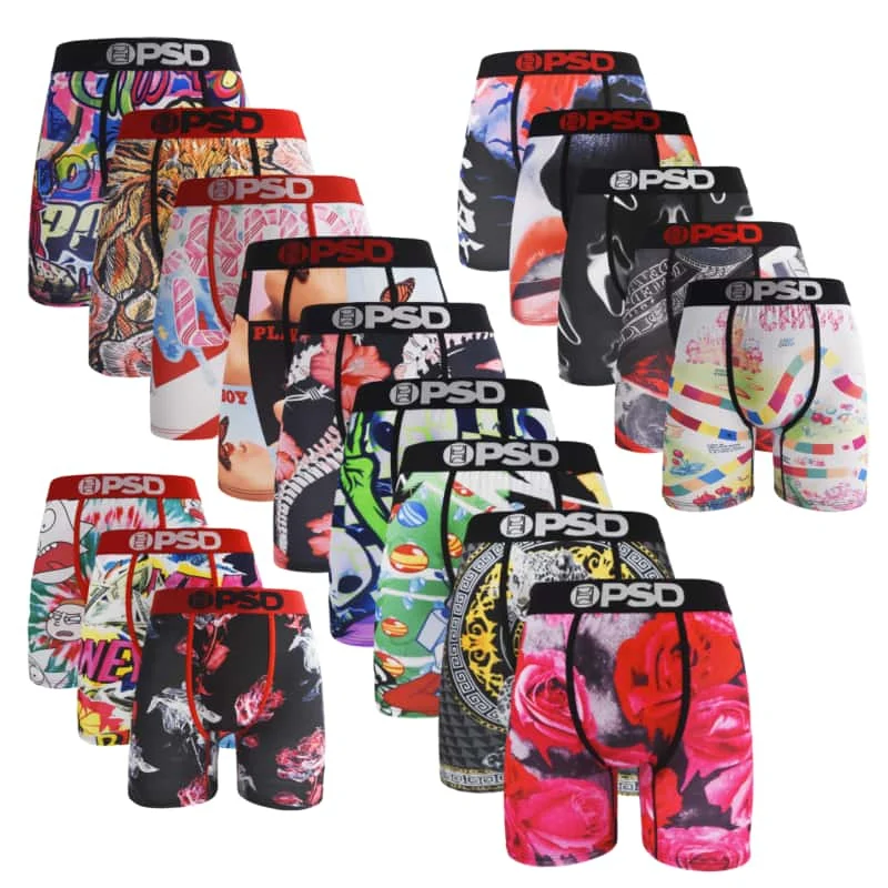 Sexy Print Men Underwear Boxer Cueca Male Panty Lingerie Men Underpants Panty Boxershorts S-XXL