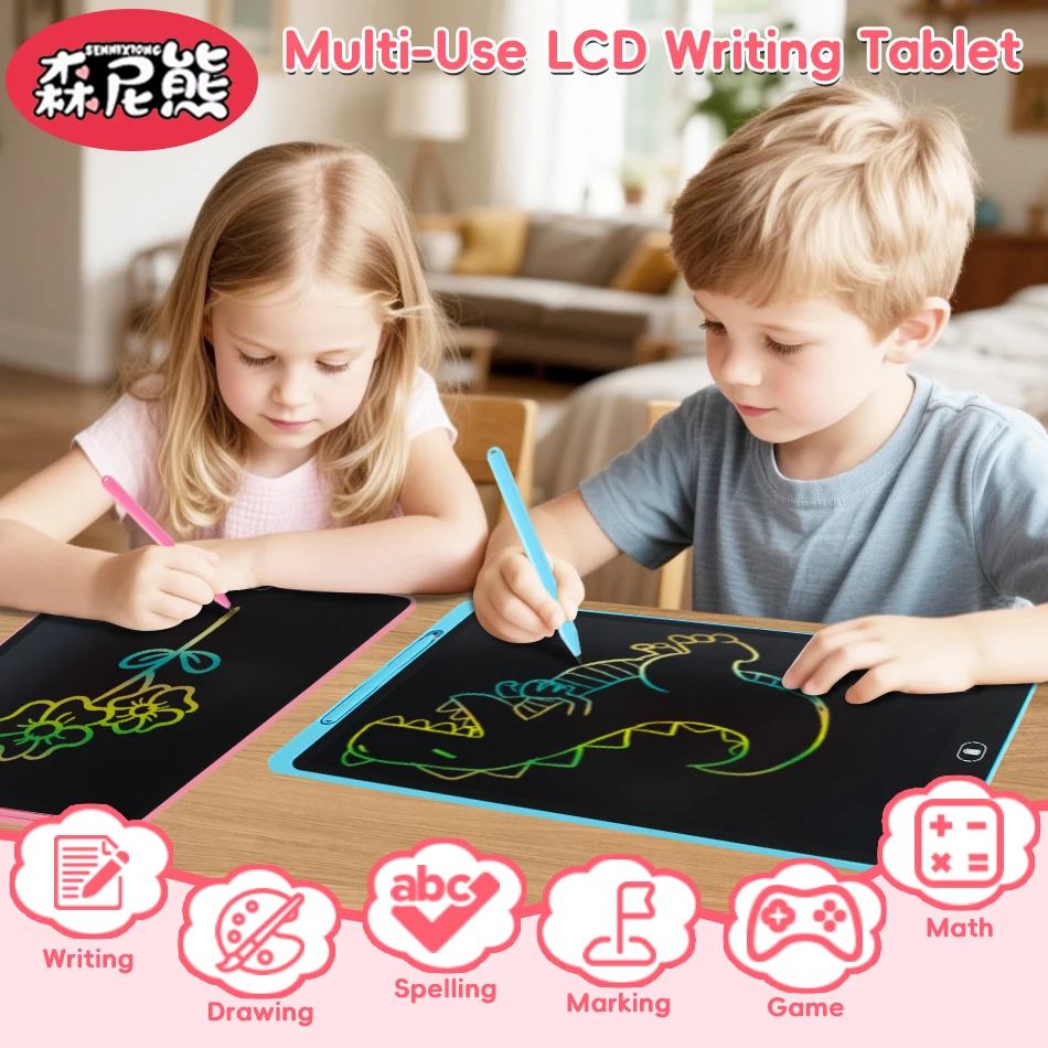 SENNIXIONG 8.5/10/12/16INCH Erasable LCD Drawing Board Writing Painting Tools Tablet Educational Toy for Children Holiday Gift