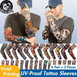 Anti UV/polvere braccio tatuaggio maniche calzino a mano per la pesca moto bicicletta Sport all'aria aperta Unisex 01