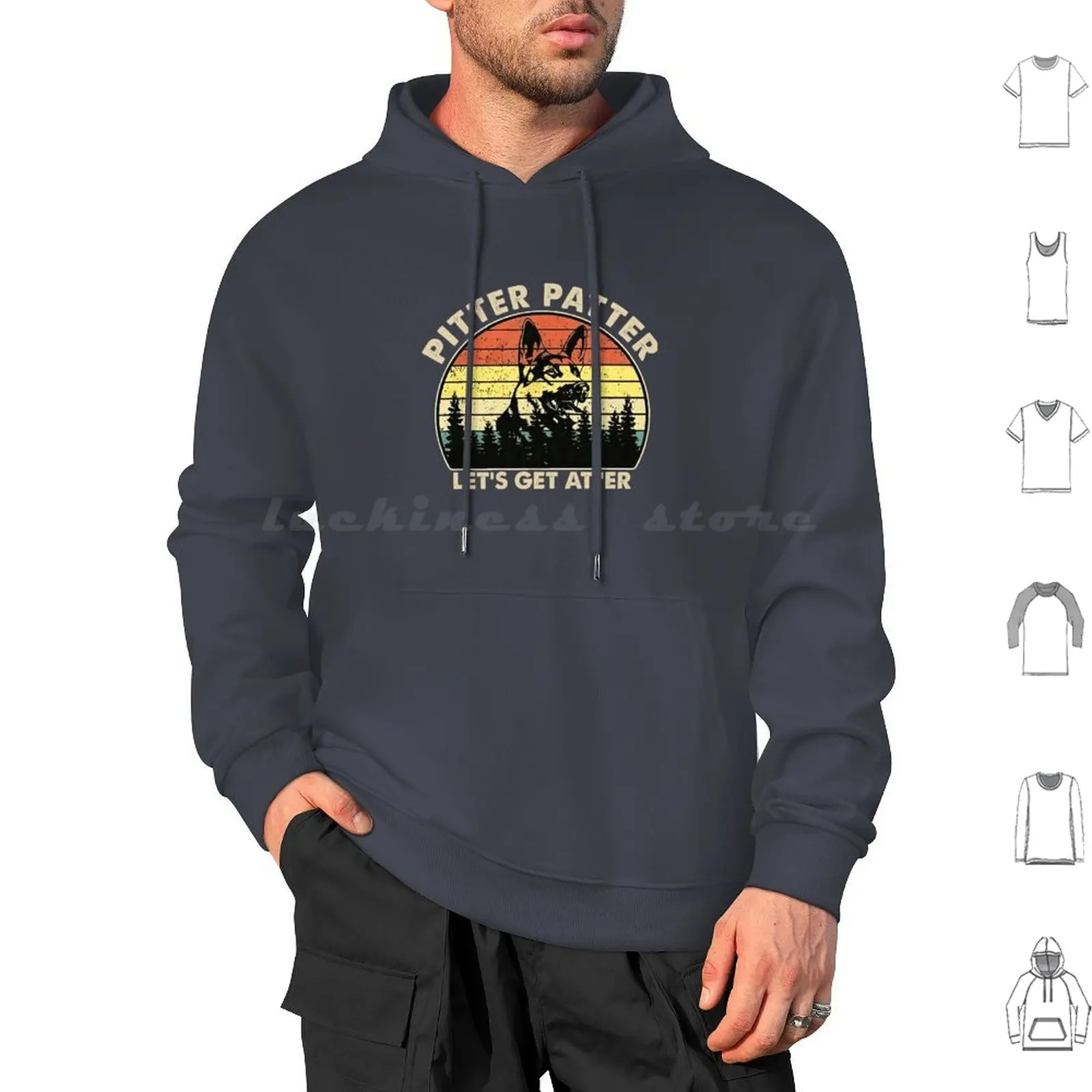 Vintage Letterkenny Pitter Patter German Shepherd Funny Dog Hoodie cotton Long Sleeve Letterkenny Canada Canadian