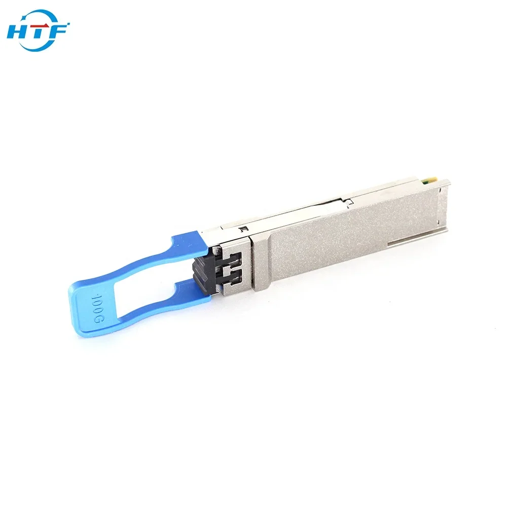 وحدة جديدة بسعر المصنع HTF للتحكم في جودة التسليم السريع متوافقة مع الوحدات الضوئية Datacom 100G QSFP28 LR 20km