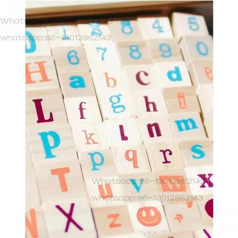 2026 new Wooden Retro Alphanumeric Seal Set, Travel Diary, Handmade Ledger, Seal Decoration Material
