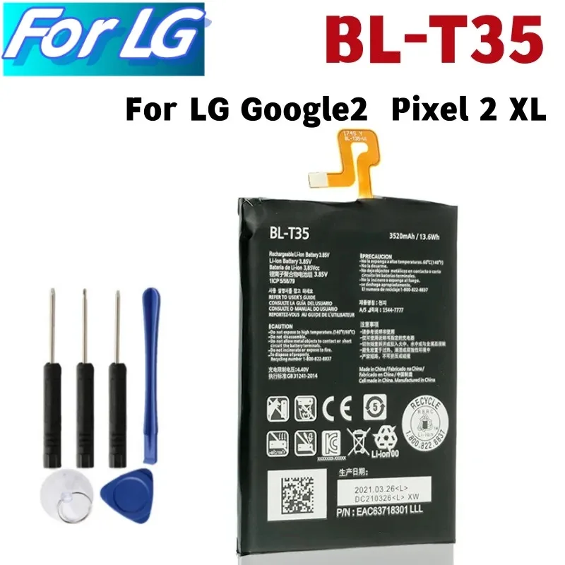 

BL-T35 3520mAh Replacement Battery For LG Google2 Google 2 Pixel 2 XL Pixel2 BL T35 BLT35 Mobile phone Tools