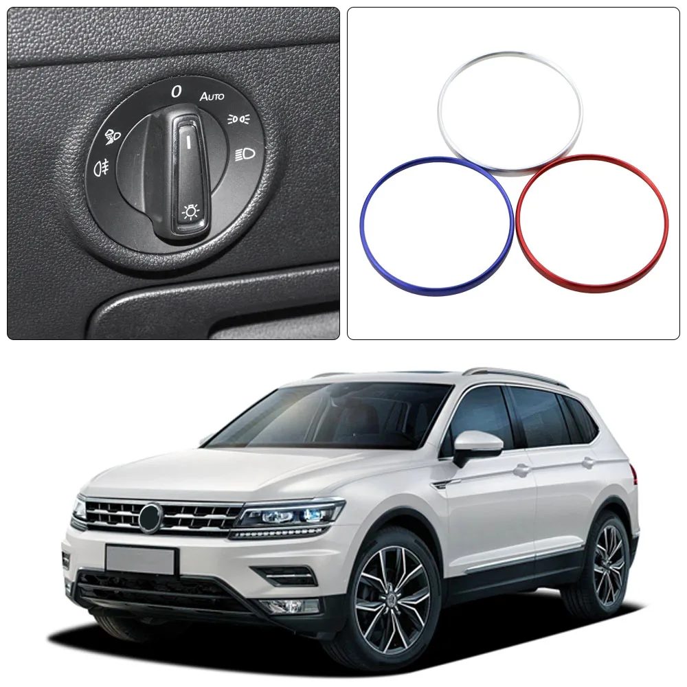 

Vehicle Headlight Switch Adorning Frame Trim Ring Label for Volkswagen VW Golf Jetta MK5 - MK6 Passat B6 - B7 CC Touran Tiguan
