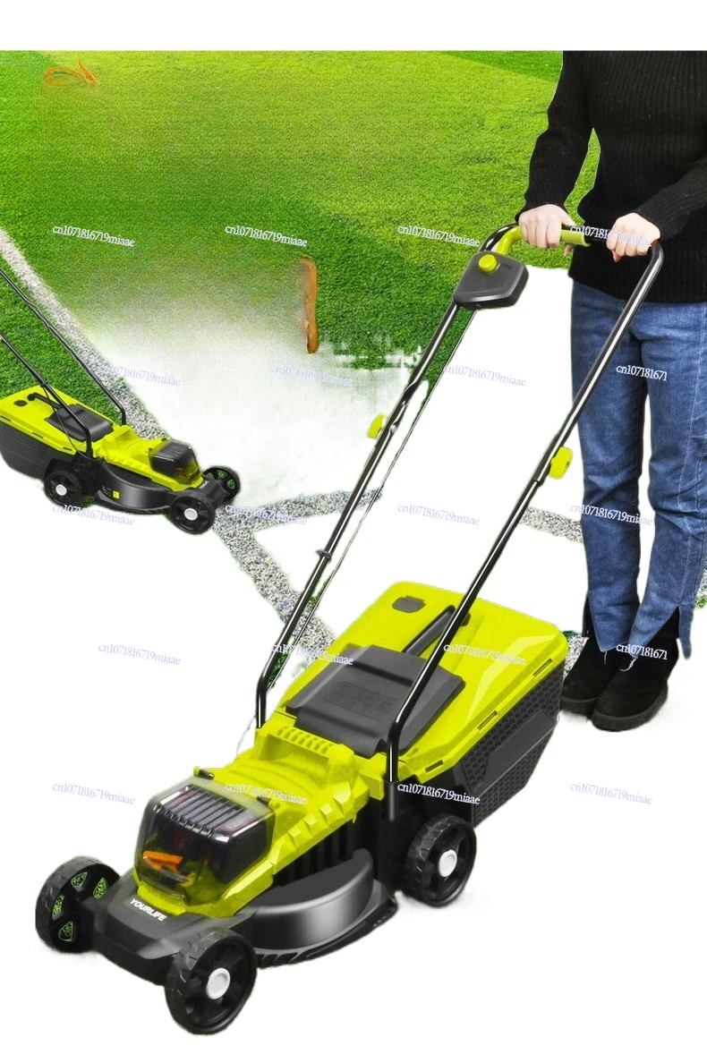 Brushless 40V Lawn Mower Electric Lawn Mower Household Weeding Lithium Battery Trimmer Hand Push Lawn Mower