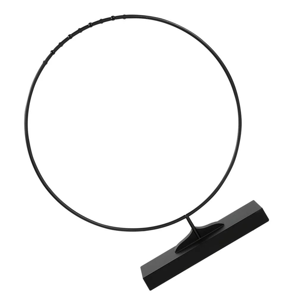 رف أقلام فرشاة مستديرة، هيكل حديدي عالي الجودة، حامل تخزين ذو سطح أملس لأقلام الخط، حامل سطح المكتب المزخرف