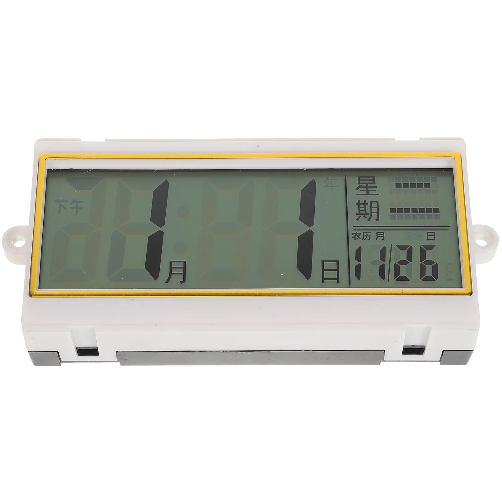

LCD Screen Lunar Calendar Wall Clock 110x55mm Digital Display Stylish Home Decor Modern Electronic Clocks for Living Room