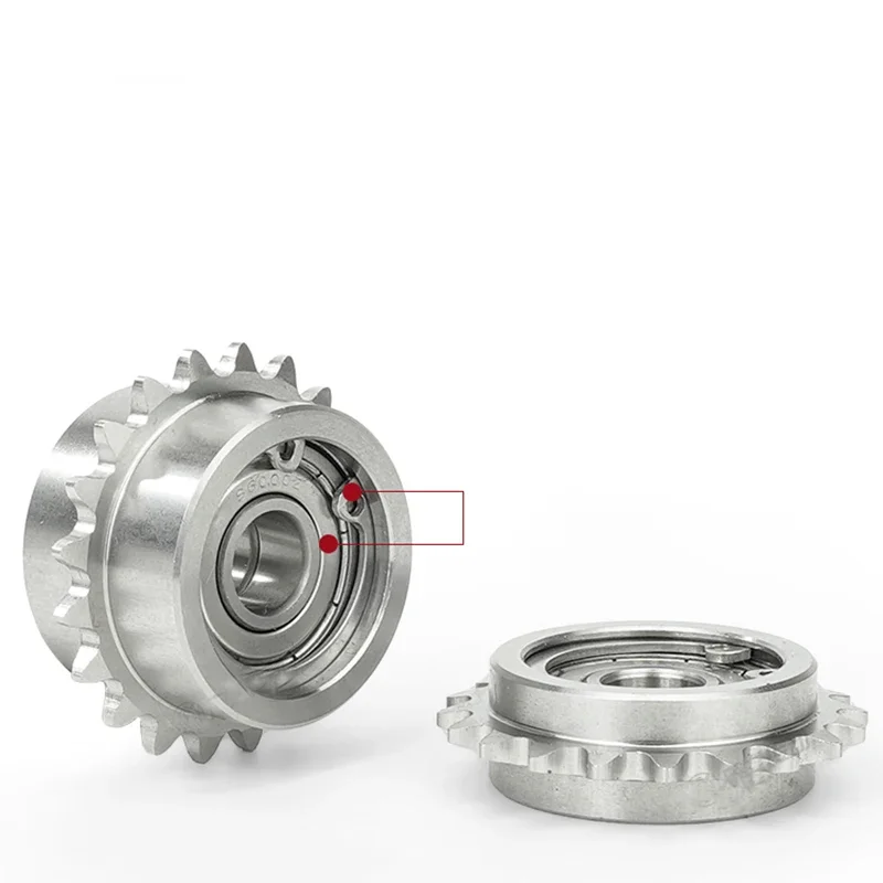 1Pc 04C Stainless Steel Sprocket with Bearing 20 Teeth Idler for Drive Chain Industrial Equipment 6mm-10mm Bore Sizes
