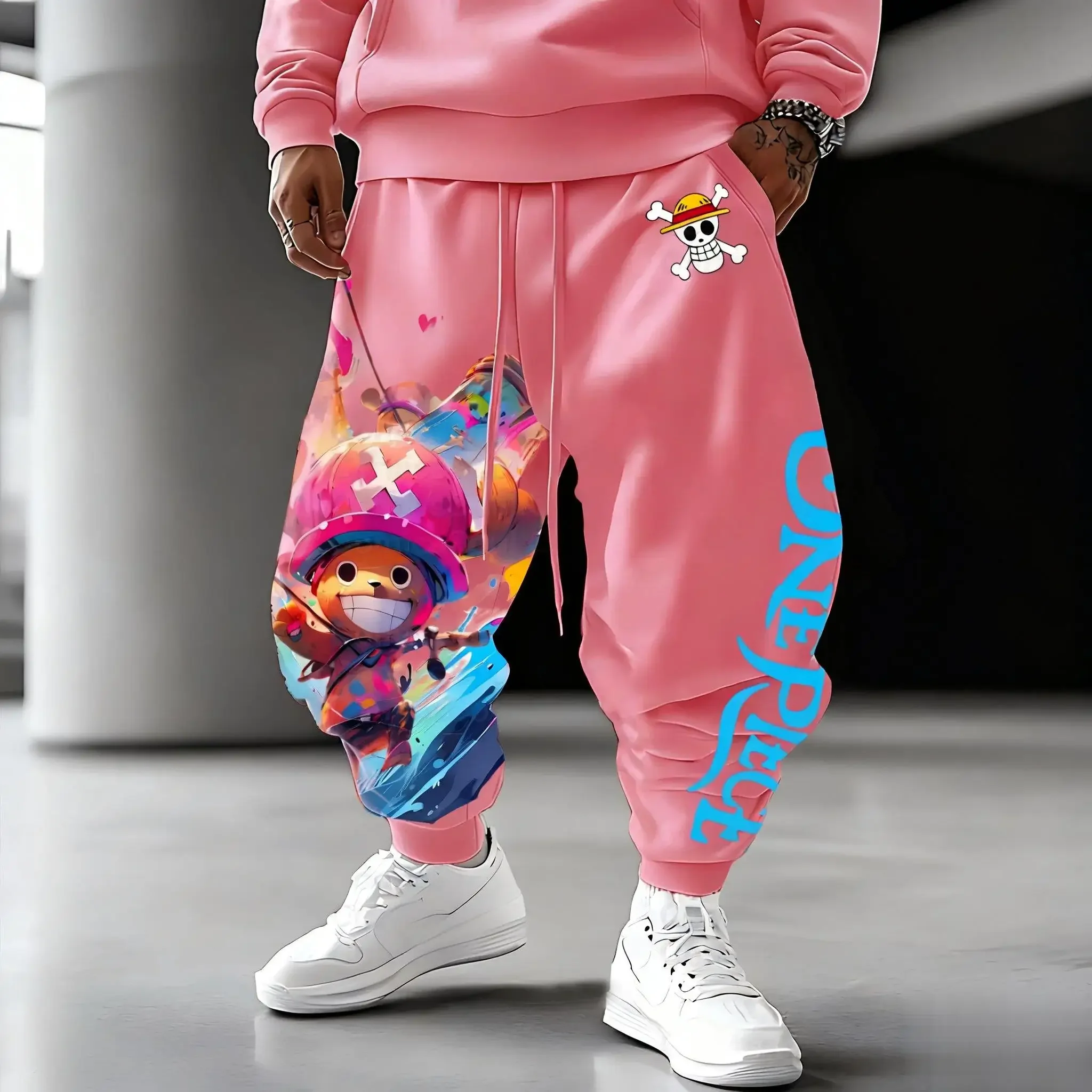 

One Piece Anime Joggers Pants Men New Fashion Winter Autumn Christmas Print Streetwear Casual Hip Hop Trousers Sweatpants Y2k