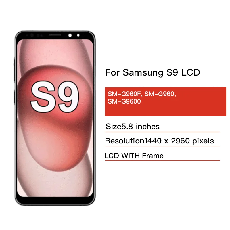 Wyświetlacz TFT do Samsunga S9 LCD Ekran Dotykowy Digitizer + Ramka do Samsunga G960 G9600 G960F Wymiana LCD — zdjęcie produktu 2