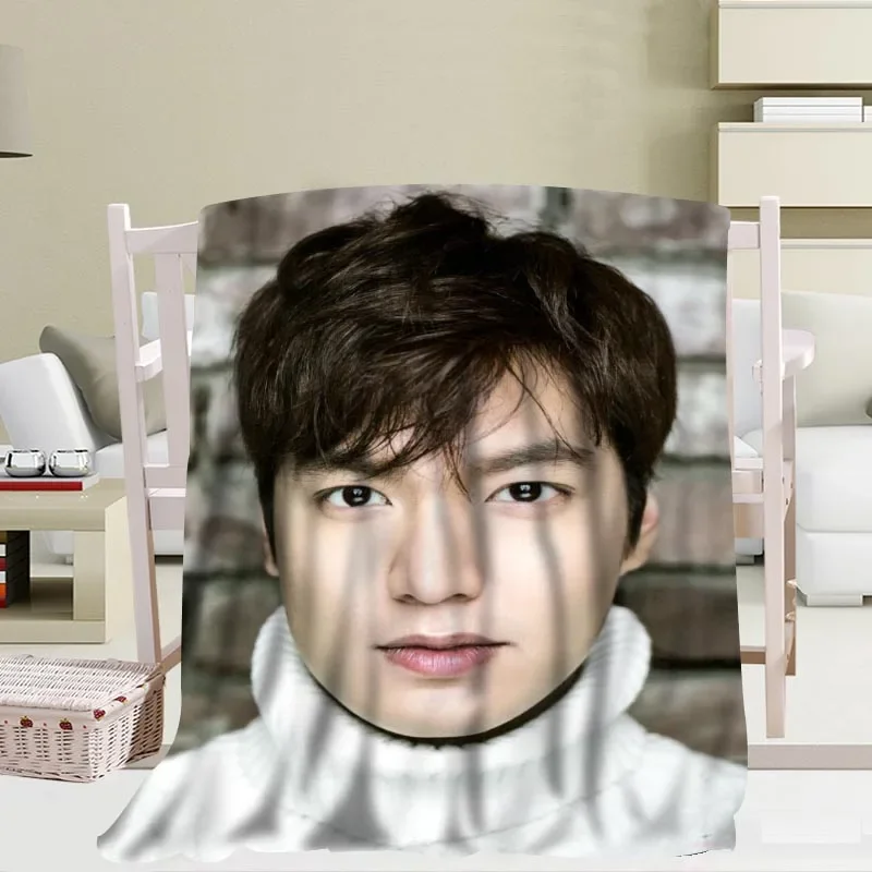 Custom Kpop Lee Min Ho coperta TR/flanella coperta in tessuto in pile decorazione di capodanno confortevole calda camera da letto Super morbida