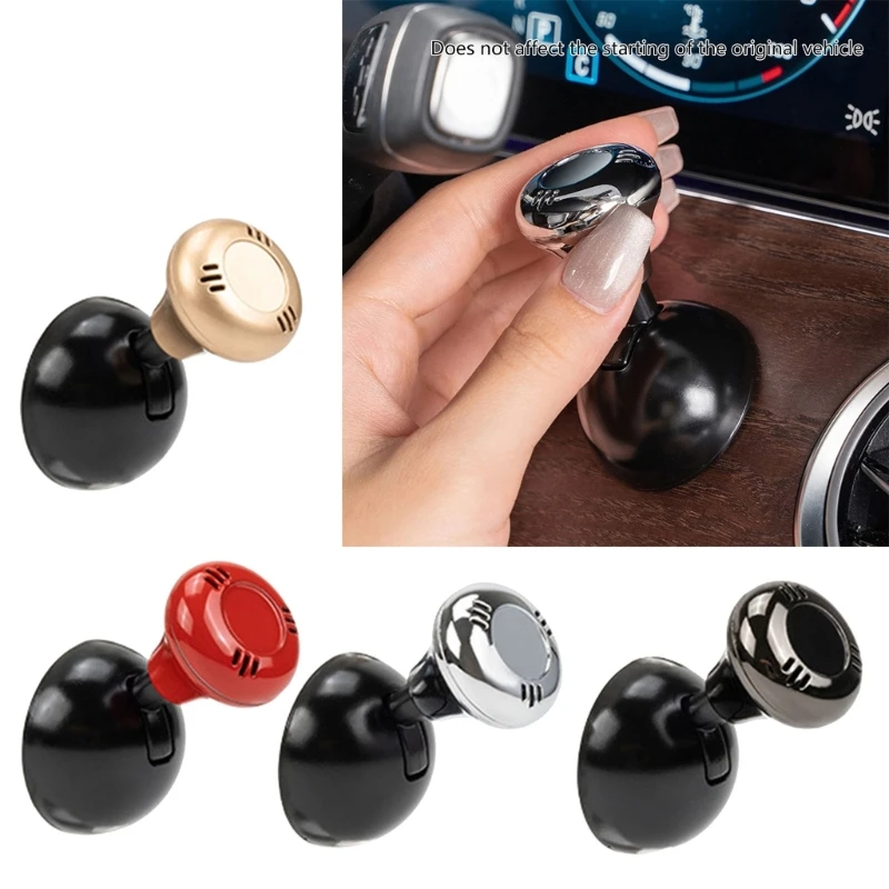 Car Engine Stop Button Cover with Aromatic Diffuser, Vehicle Ignition Joystick Decorative Knob Sticker Accessories