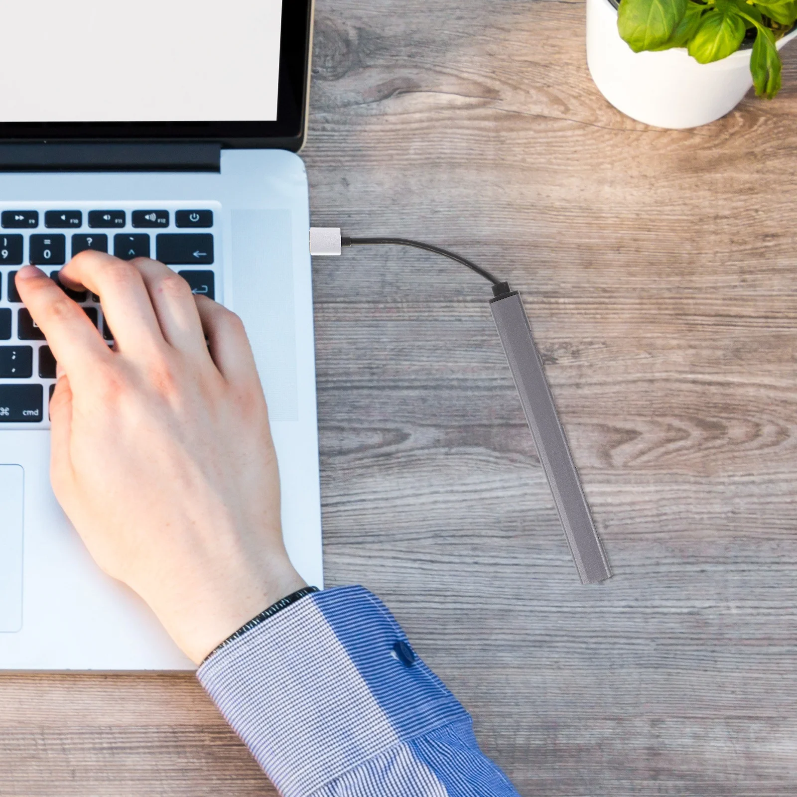 

7-портовый USB-концентратор расширения из алюминиевого сплава, высокоскоростной адаптер USB3.0 для портативного компьютера, множественный удлинитель USB-порта, передача данных