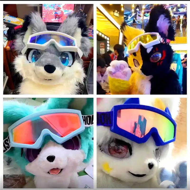 Large Size Safety Goggles Fursuit Headset Accessories Cosplay Props Large Size Goggles Strap Headset for Animal Costume
