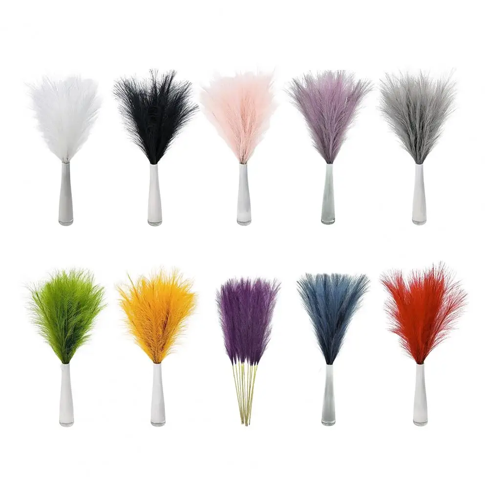 30 قطعة 55 سنتيمتر القصب الاصطناعي رقيق واقعية وهمية Pampas العشب حفلة المنزل طاولة مكتبية محاكاة مصنع زينة زخرفية #6